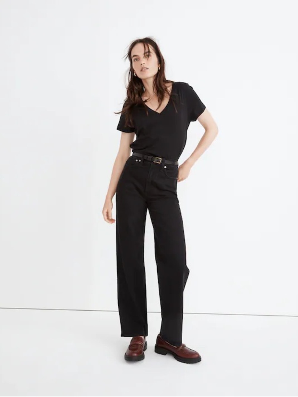 Madewell The Perfect Vintage Wide-Leg Jean in Belmere Wash